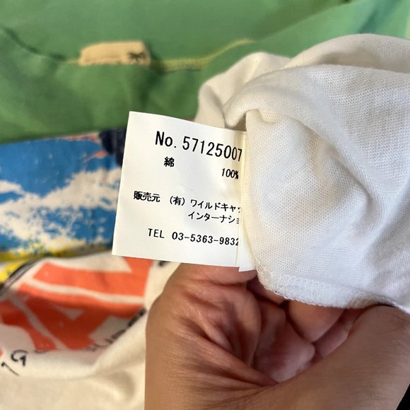 Y2K 2000s Vintage Hollister White Hawaii Surfer Graphic Off Shoulder Top XS S - Picture 8 of 9